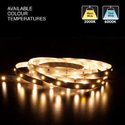 5M(16.4ft) Indoor LED Strip 5630, 12V 4.5(w/ft) 370-390(Lm/ft) 30(LEDs/m) CCT(3K, 6K) - GekPower