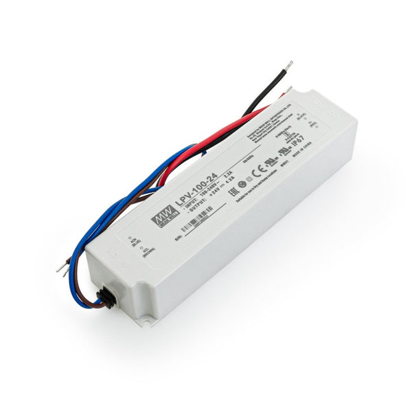 MEAN WELL LED Driver, 42V Output, 100W Output, 2A Output, Constant Current  / Constant Voltage Dimmable