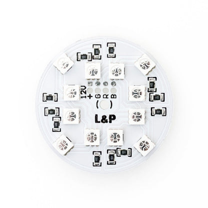 Flat Round RGB 12LED 2W 12V DC, gekpower