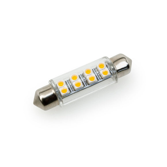 Festoon LED Bulb, 41mm 8SMD 12V 0.5W 3000K(Warm White) - GekPower