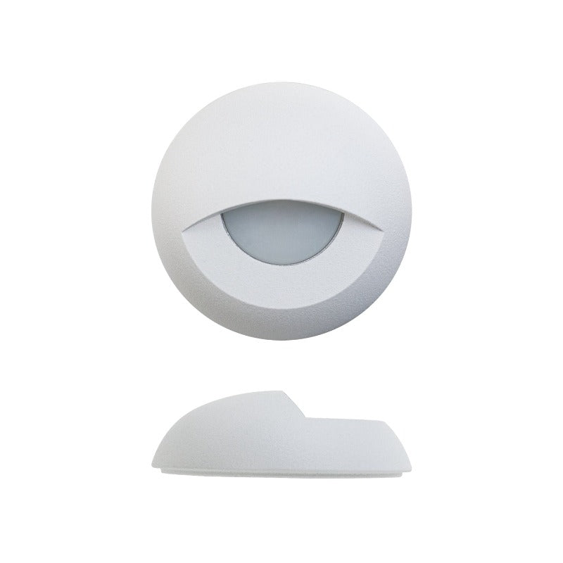 Round LED Step Light/ Pathway Light Eyelid Trim White TYPE2 3000K(Warm White), gekpower