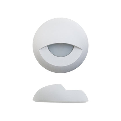 Round LED Step Light/ Pathway Light Eyelid Trim White TYPE2 3000K(Warm White), gekpower