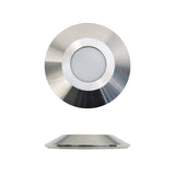 Round LED Step Light/ Pathway Light Flat Bevel Trim Stainless Steel TYPE5 3000K(Warm White), gekpower