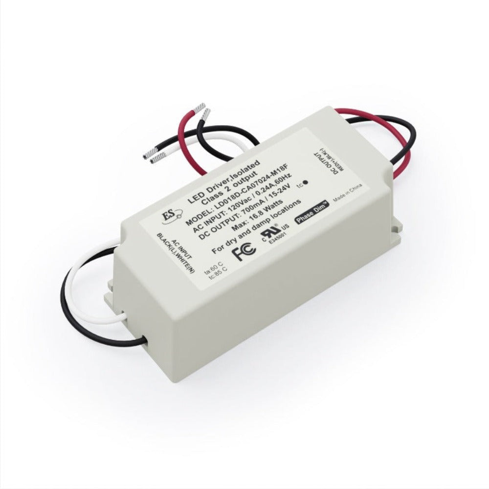 ES LD018D-CU07024-M18F Constant Current LED Driver, 700mA 15-24V 16.8W, gekpower