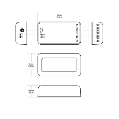 FUT039 Mi-Light 2.4GHz WIFI RGB+CCT LED Controller 12-24V - GekPower