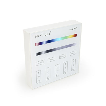 Mi-Light B3 4-Zone RGB RGBW Smart Touch Panel Remote Controller, works with FUT037, FUT038 - GekPower