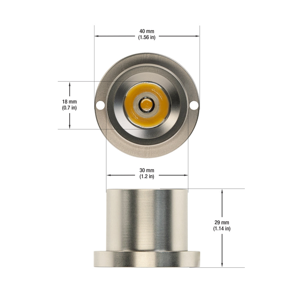 RD12S-1W Surface Mount Marine Grade LED Spotlight, 12V 1W, gekpower