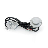 Round LED Step Light/ Pathway Light Flat Trim Black TYPE10 3000K(Warm White)
