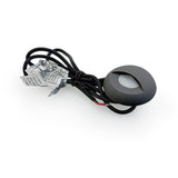 Round LED Step Light/ Pathway Light Eyelid Trim Black TYPE1 3000K(Warm White), gekpower