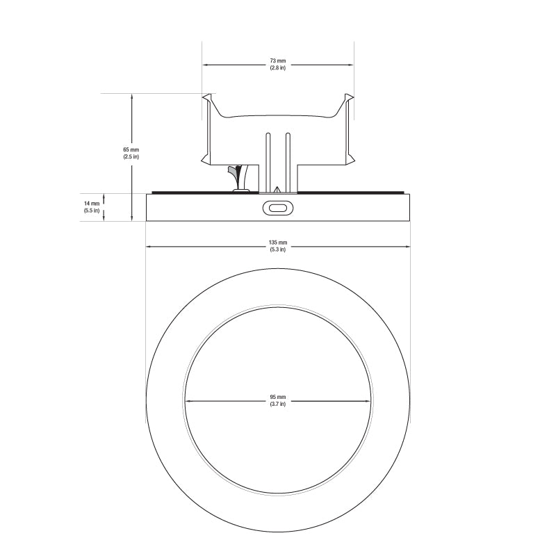 5 inch Round Recessed LED Panel Light / Downlight / Ceiling Light 120V 6W 4000K(Natural White), gekpower