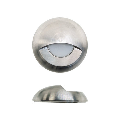 Round LED Step Light/ Pathway Light Eyelid Trim Stainless Steel TYPE9 3000K(Warm White), gekpower