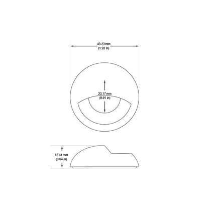 Round LED Step Light/ Pathway Light Eyelid Trim Stainless Steel TYPE9 3000K(Warm White), gekpower