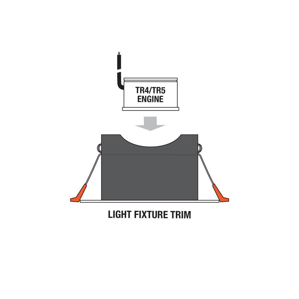 VBD-MTR-76T Low Voltage IC Rated Downlight LED Light Fixture, 3.5 inch Square White mr16 fixture, gekpower