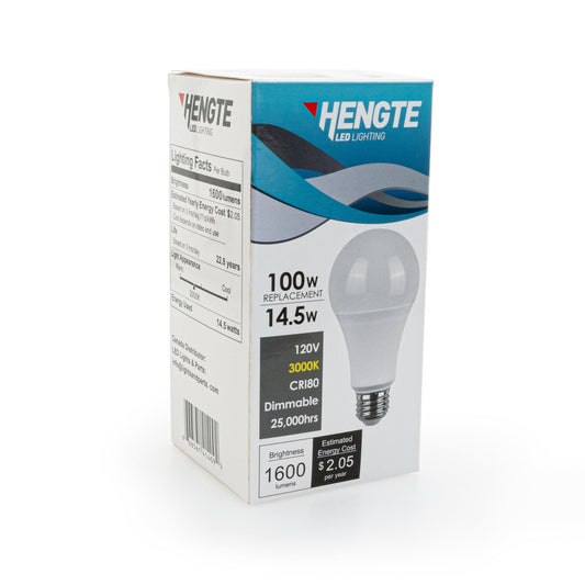 Hengte A21 LED Bulb 14.5W Equivalent 100W 3000K(Warm White) - GekPower