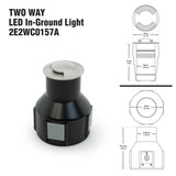 2E2WC0157 Two-Way LED Inground Light Driveway light 24V 2.6W, gekpower