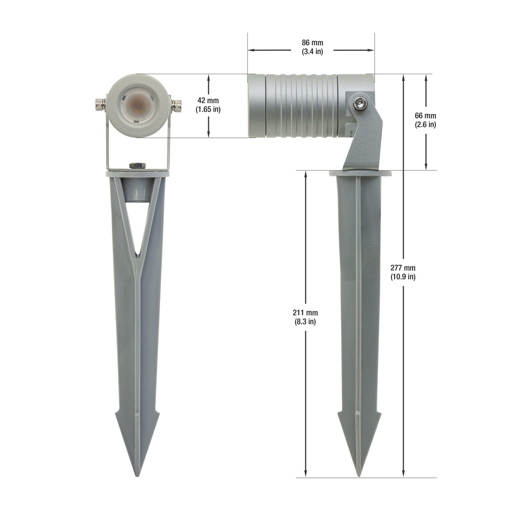 B3AB0157 LED Landscape Spotlight, 24V 2.6W 3000K(Warm White), gekpower