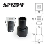 D2YBS0134 1.5 inch Mini LED Square Inground light, Walkover light, 24V 0.6W, gekpower
