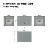 D7AB0237 Landscape Up Down Wall Light/ Spotlight, 24V 6W 3000K(Warm White), gekpower