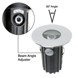 XB2CFR0157 3.75 inch Round Adjustable Beam Direction Up light, Inground Light, 24V 2.6W, gekpower