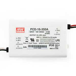 Constant Current LED Driver 350mA 24-48V 16W PCD-16-350A Dimmable Canada, British Columbia, North America.