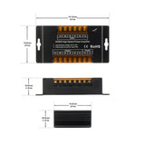 RGBW High Speed Power Amplifier 5-24V 4 Channels for RGBW lights Dimensions