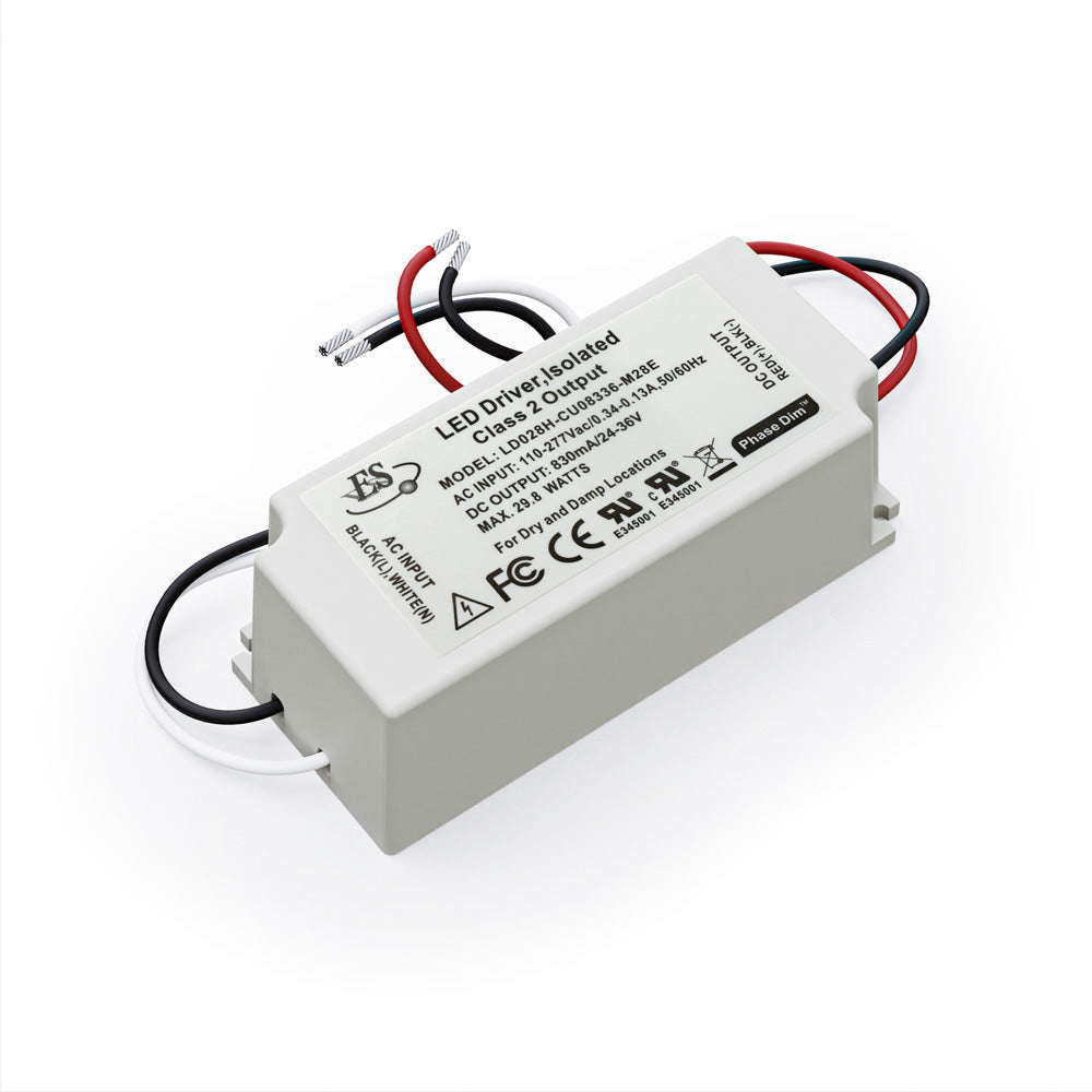 ES LD028H-CU08336-M28E Constant Current LED Driver, 830mA 25-36V 28W max