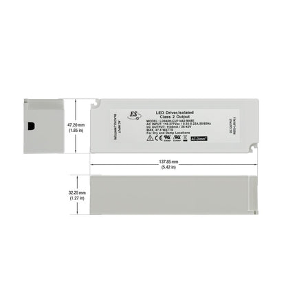 ES LD048H-CU11442-M48E Constant Current LED Driver, 1140mA 36-42V 48W max, gekpower