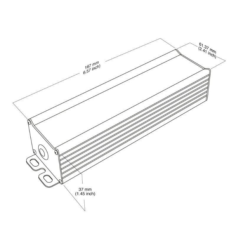 HVG-65-12A Mean Well CC+CV Metal Case Power Supply 200-480VAC to 12VDC 5A 65W - GekPower