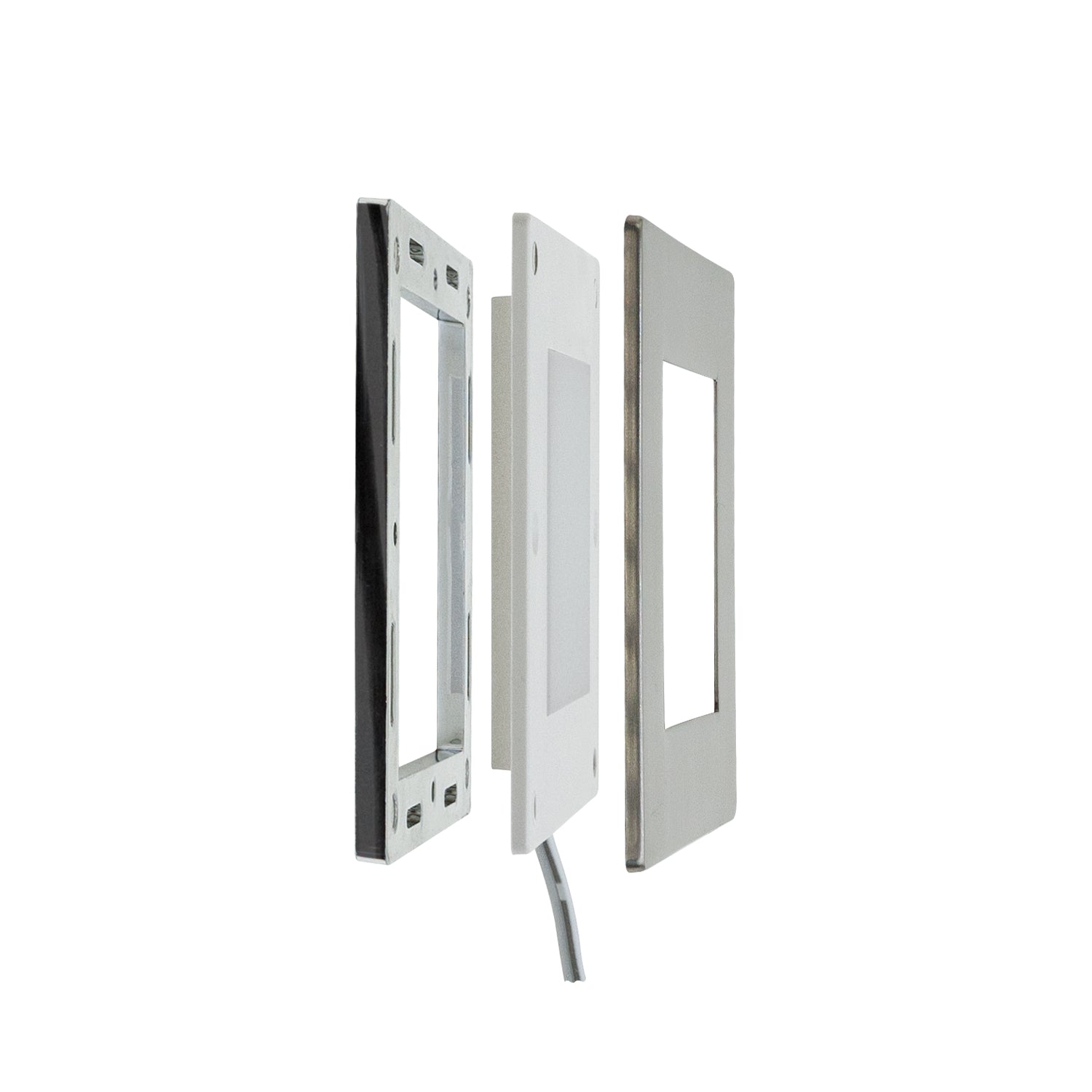 Square Cabinet Puck Light Surface Mount 12V 2.2W Brushed Nickel AD-107T-2.2W-12V, gekpower