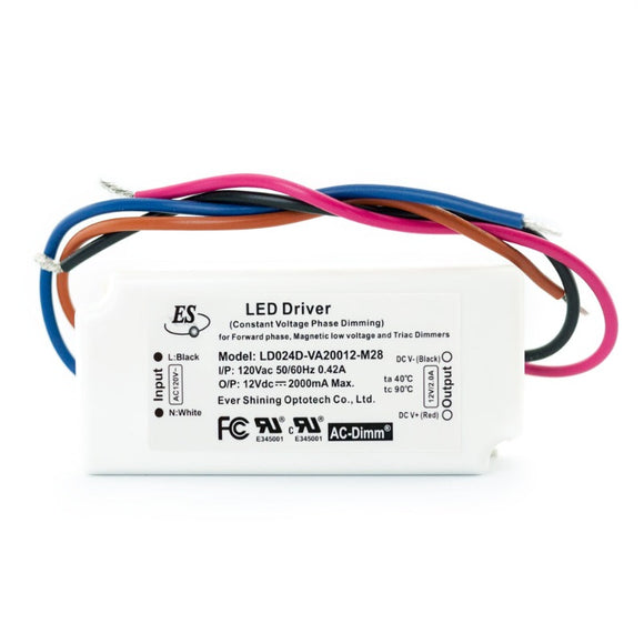 ES J-Box Constant Voltage LED Driver 12V 2A 24W LD024D-VA20012-M28