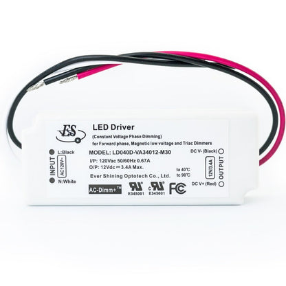 ES SQJ-Box Constant Voltage LED Driver 12V 3.4A 40W LD040D-VA34012-M30