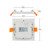 4 inch LED Square Panel Downlight PDS4V12W6, 12V 6W 3000K(Warm White) - GekPower