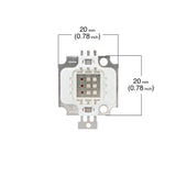10W LED COB Chip Light RGB - GekPower