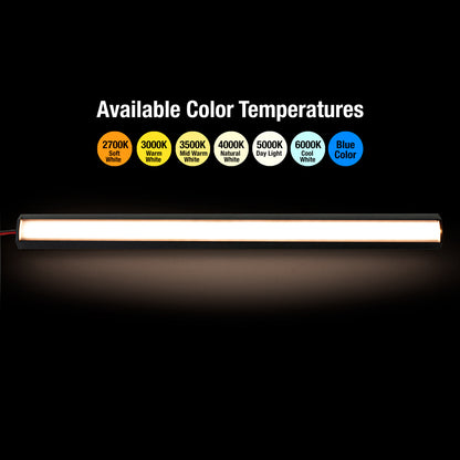 Corner Mount Black Aluminum Linear LED light 12V - C2B - GekPower