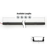 Low Profile Black Aluminum Linear LED Light 12V - S5B - GekPower
