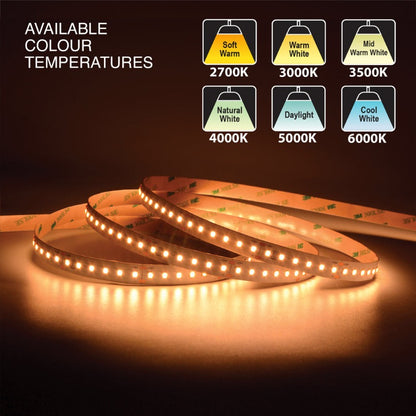 20M(65.6ft) Indoor LED Strip L2835, 24V 3(w/ft) 298(Lm/ft) 120(LEDs/m) CCT(2.7K, 3K, 3.5K, 4K, 5K, 6K) - GekPower