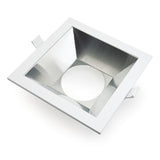 6 inch Commercial Recessed LED Downlight / Ceiling Light Reflector Square Trim, 120-347V 20W, gekpower