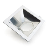 6 inch Commercial Recessed LED Downlight / Ceiling Light with Sloped Ceiling Reflector Square Trim, 120-347V 20W, gekpower