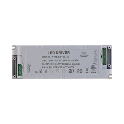 OTM-TD100-48 Constant Voltage LED Driver, 0-10V Dimmable 48V 100W, gekpower