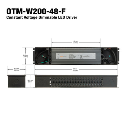 OTM-W200-48-F Constant Voltage 0-10V Dimmable LED Driver 48V 200W, gekpower