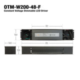 OTM-W200-48-F Constant Voltage 0-10V Dimmable LED Driver 48V 200W, gekpower