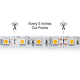 5M(16.4ft) Indoor LED Strip 5050, 12V 4.5(w/ft) 360-396(Lm/ft) 60(LEDs) CCT(3K, 6K) - GekPower
