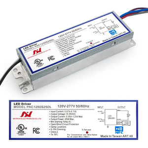 Antron electronics co.ltd Constant Current Programmable LED Driver with Custom Output Current 350-1250mA 15-55V 42W max  PAC1250S25DL