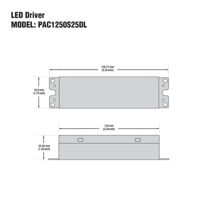 Antron electronics co.ltd Constant Current Programmable LED Driver with Custom Output Current 350-1250mA 15-55V 42W max PAC1250S25DL