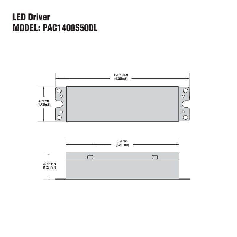 Antron Constant Current Programmable LED Driver with Custom Output Current 400-1400mA 15-55V 50W max PAC1400S50DL