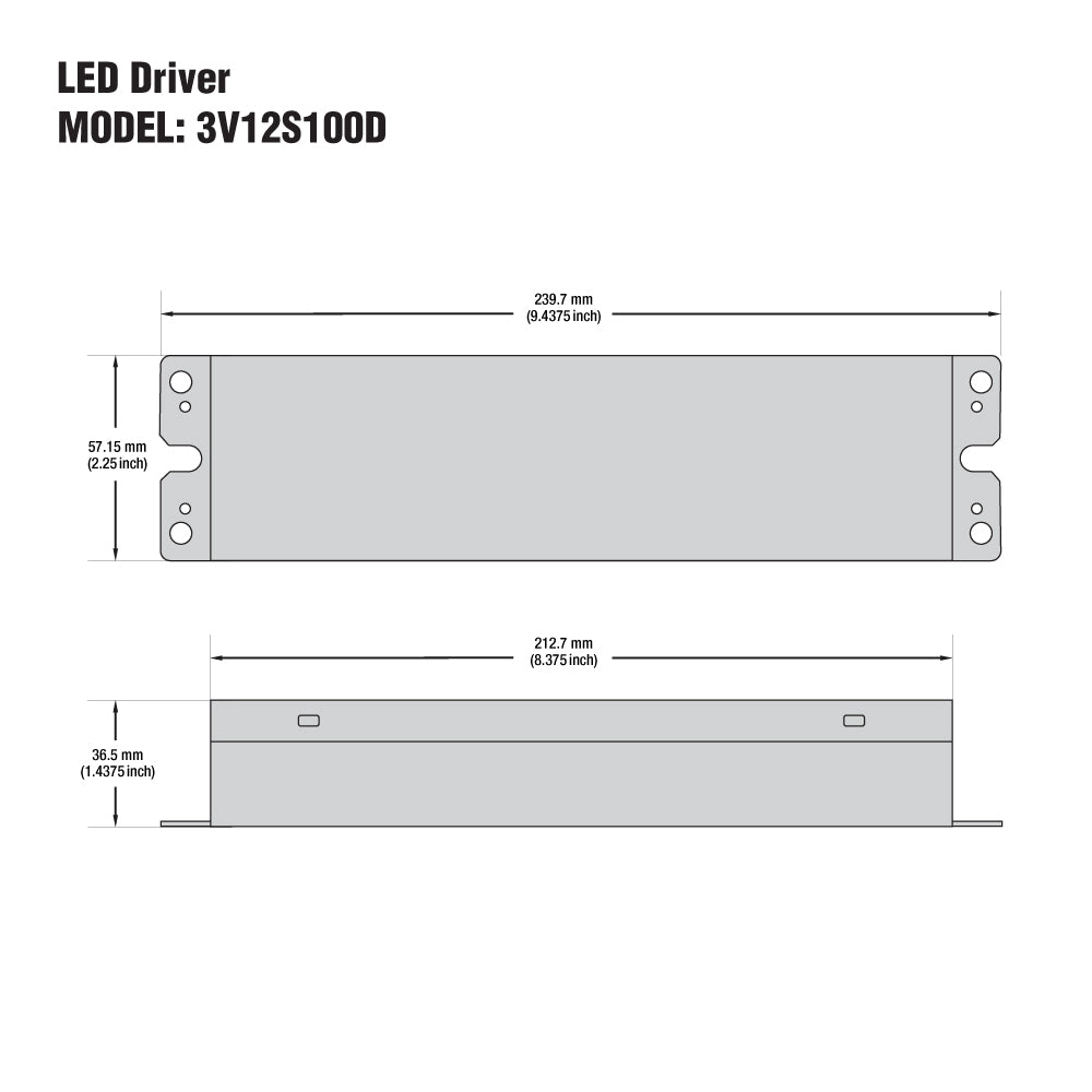 Antron Constant Voltage LED Driver 0-10V Dimming with Universal Input Voltage 8A 100W 12V 3V12S100D Power supply Canada, British Columbia, North America.