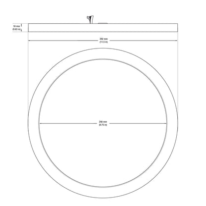 11 inch Round Dimmable Recessed LED Downlight / Ceiling Light ,120V 3CCT(3K, 4K, 5K), gekpower