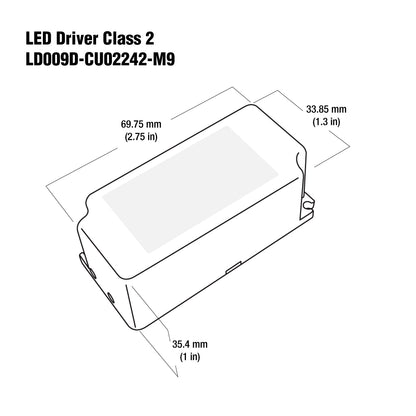 ES LD009D-CU02242-M9 Constant Current LED Driver, 220mA 33-42V 9W max, gekpower