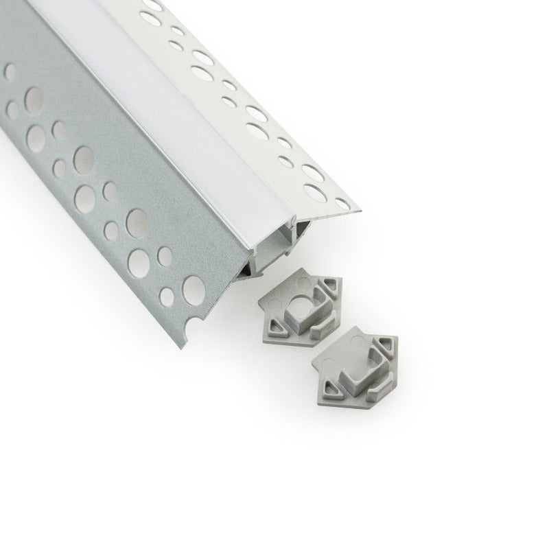 VEROBOARD Drywall(Plaster-In) Linear Aluminum Channel for LED Strips-1 Meter VBD-CH-D3 - GekPower