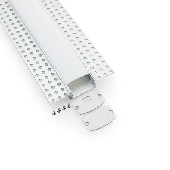 VEROBOARD Drywall(Plaster-In) Linear Aluminum Channel for LED Strips-1 Meter VBD-CH-D5 - GekPower